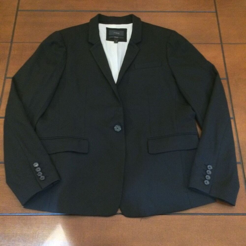 J. Crew Regent blazer black size 16 wool